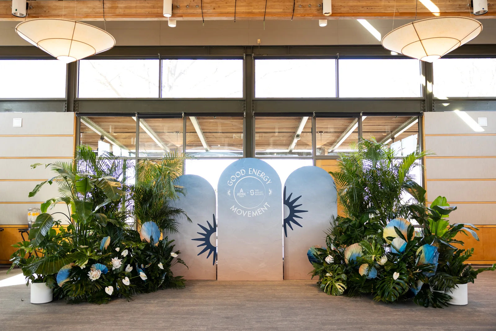 Tropical brand event entrance